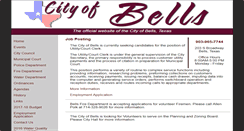 Desktop Screenshot of cityofbells.org